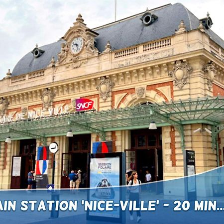 1 Min To The Beach Apartment - Kitchen - Tramway - Air Conditioner - Wifi - Promenade Des Anglais Ніцца Екстер'єр фото